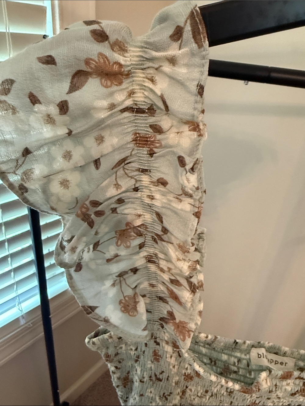 Blu Pepper Light Blue Floral Ruffle Strap Maxi Dress - Picture 4 of 6